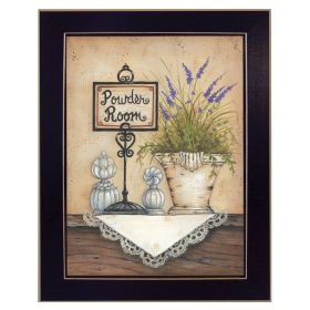 "Powder Room" by Mary Ann June; Ready to Hang Framed Print; Black Frame