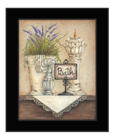 "Bath" by Mary Ann June; Ready to Hang Framed Print; Black Frame