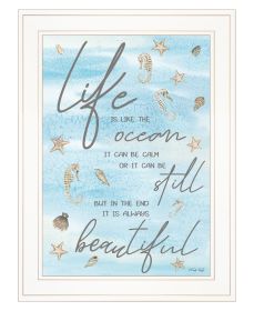 "Life is Like" by Cindy Jacobs; Ready to Hang Framed Print; White Frame