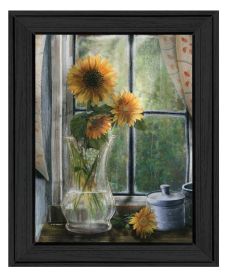 "Morning Flower" by Artisan Ed Wargo; Ready to Hang Framed Print; Black Frame