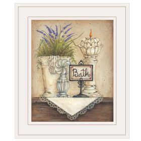 "Bath" Print By Mary Ann June; Ready to Hang Framed Print; White Frame