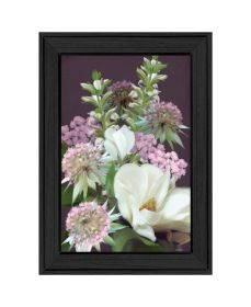 "Wild For Plum Bouquet" by House Fenway; Ready to Hang Framed Print; Black Frame