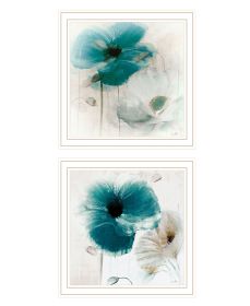 "Poppy Collection" 2-Piece Vignette By Sophie 6; Ready to Hang Framed Print; White Frame