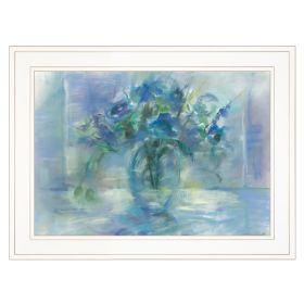 "Susie's Blue" By Tracy Owen; Ready to Hang Framed Print; White Frame