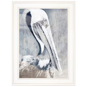 "Pelican" By Bluebird Barn; Ready to Hang Framed Print; White Frame