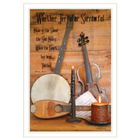 "Music" by Billy Jacobs; Ready to Hang Framed Print; White Frame