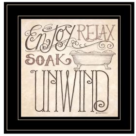 "Soak & Relax" by Deb Strain; Ready to Hang Framed Print; Black Frame