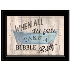 "Take A Bubble Bath" By Debbie DeWitt; Ready to Hang Framed Print; Black Frame