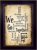 "We Go Together I" By Susan Ball; Printed Wall Art; Ready To Hang Framed Poster; Black Frame