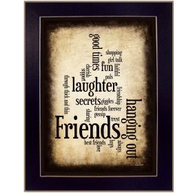 "Friends" By Susan Boyle; Printed Wall Art; Ready To Hang Framed Poster; Black Frame