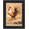 "Rooster Montage I" By Dee Dee; Printed Wall Art; Ready To Hang Framed Poster; Black Frame