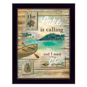 "The Lake is Calling" By Marla Rae; Printed Wall Art; Ready To Hang Framed Poster; Black Frame