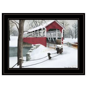 "Crisp Winter Evening" by Billy Jacobs; Ready to Hang Framed Print; Black Frame