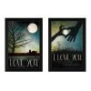 "Love Collection" 2-Piece Vignette By Marla Rae; Printed Wall Art; Ready To Hang Framed Poster; Black Frame