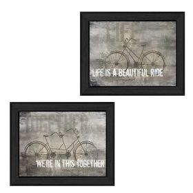 "In this Together Collection" 2-Piece Vignette By Marla Rae; Printed Wall Art; Ready To Hang Framed Poster; Black Frame