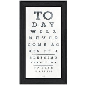 "Eye Chart I" by Marla Rae; Ready to Hang Framed Print; Black Frame