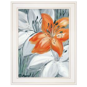 "Tiger Lily in Orange" by Roey Ebert; Ready to Hang Framed Print; White Frame