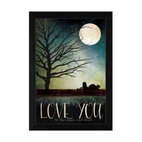 "Love You Farm" By Marla Rae; Printed Wall Art; Ready To Hang Framed Poster; Black Frame