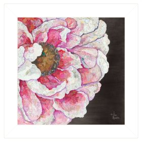 "Blooms on Black I" by Lisa Morales; Ready to Hang Framed Print; White Frame