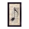 "Music" By Marla Rae; Printed Wall Art; Ready To Hang Framed Poster; Black Frame