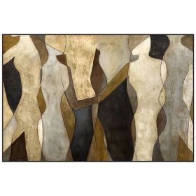 100% Hand Painted Abstract Oil Painting Wall Art Modern Retro Figure On Canvas Home Decoration For Living Room No Frame (size: 100X150cm)