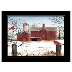 "Winter Friends" by Billy Jacobs; Ready to Hang Framed Print; Black Frame (Color: as Pic)